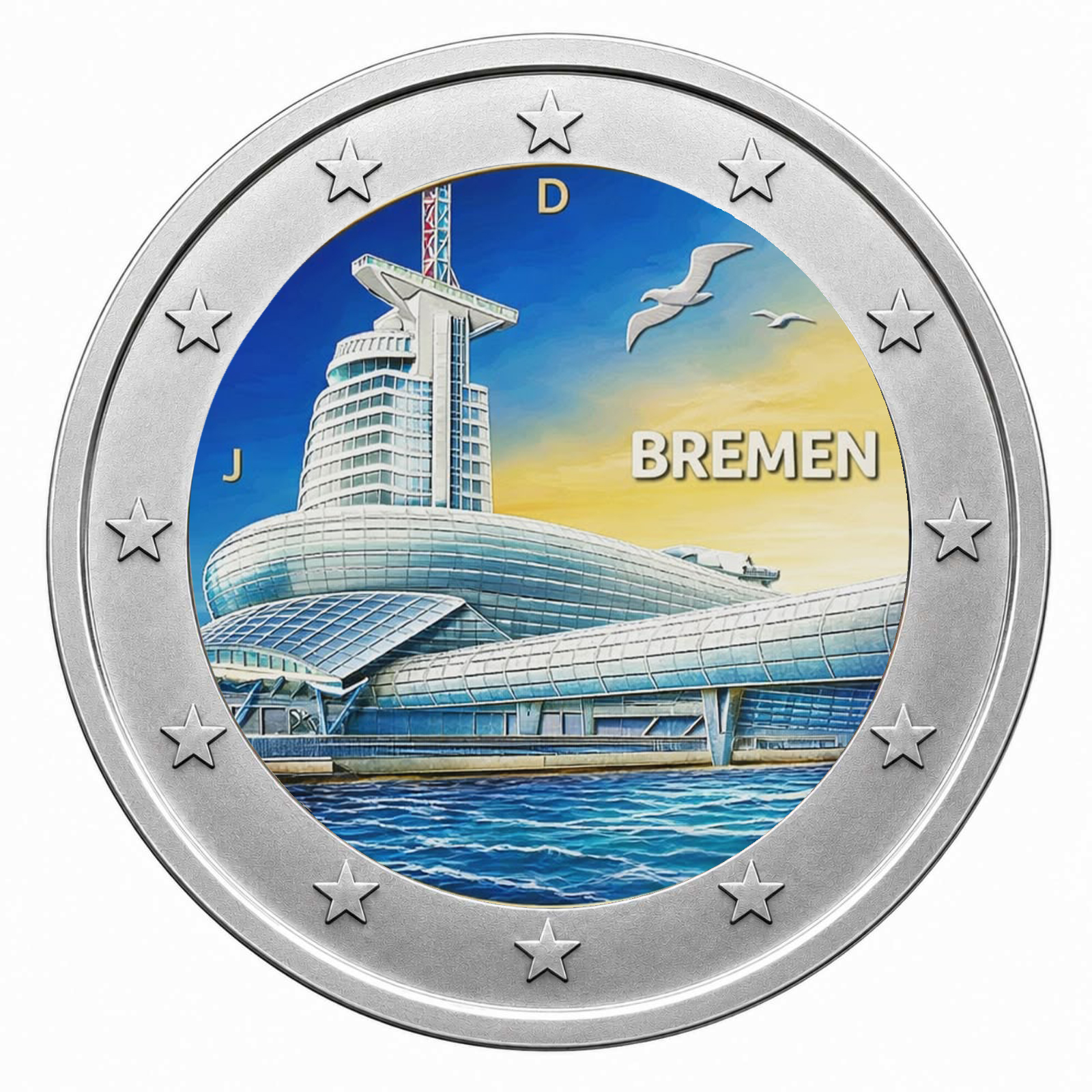 2 Euros Bundesländer II - "Bremen" (Coloured)